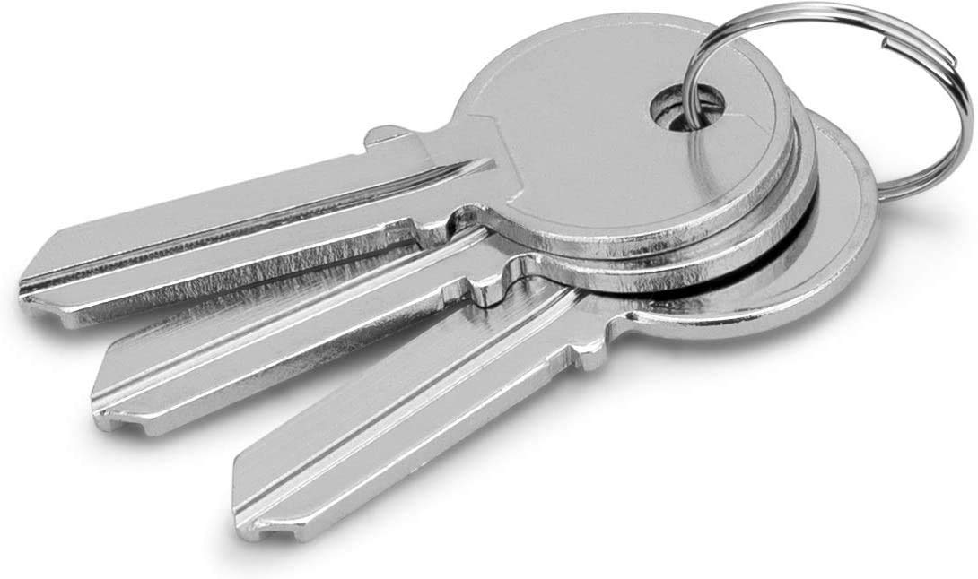 Set of 3 Uncut Keys, Brass Construction, for 5-Pin Locks, 9125-06115 Works for All Berlin Modisch® Locks, Key Blanks - 3 Pack