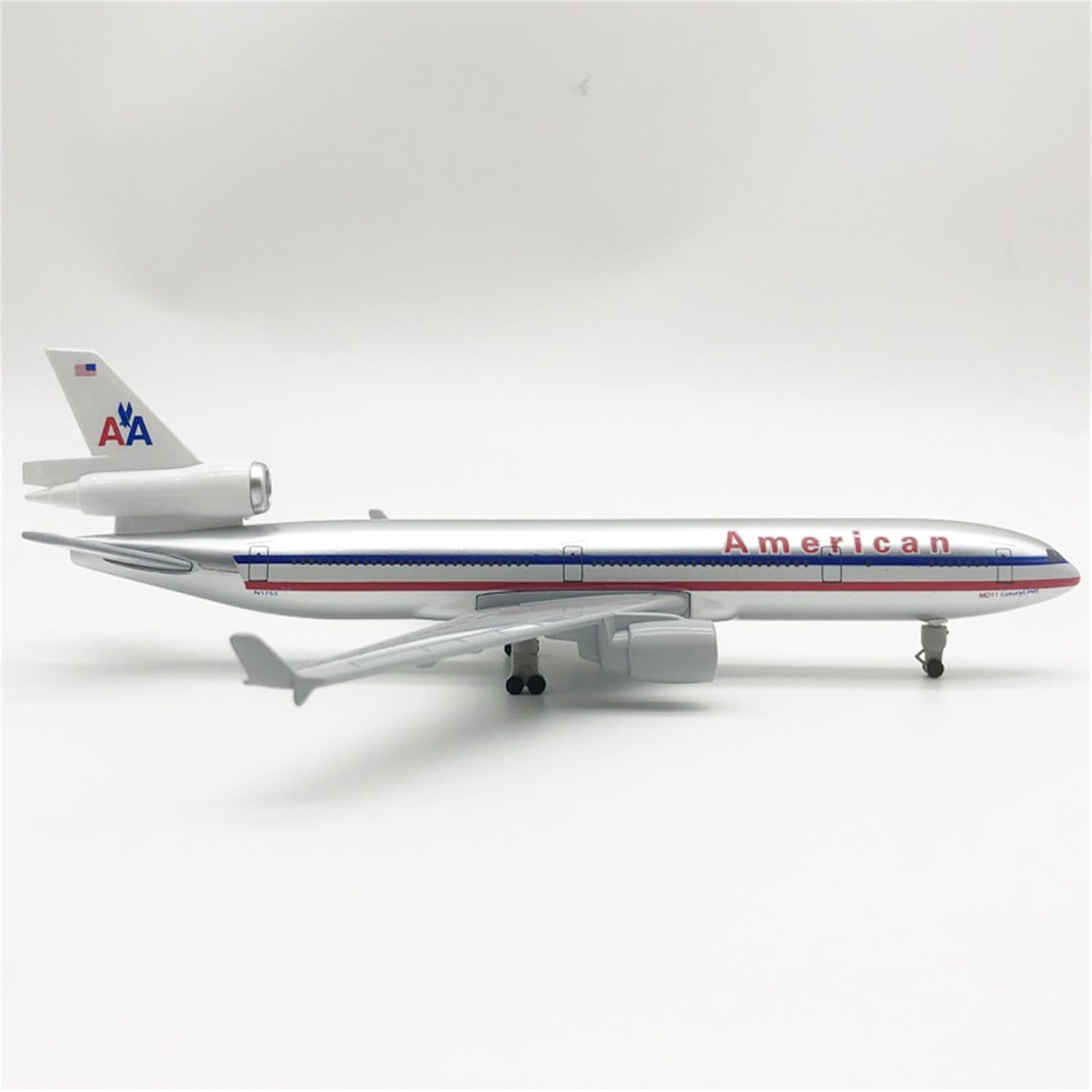 MOUDOAUER 1:400 American MD-11 MD11 Airplane Metal Model Simulation Aircraft Model Aviation Model Aircraft Kits for Collection and Gift