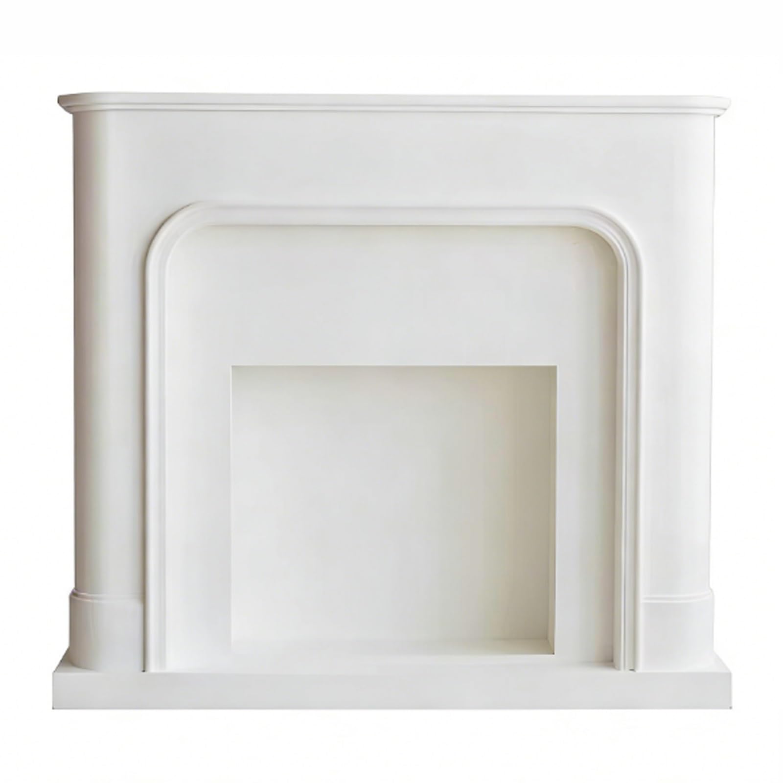Mantels Surrounds White Freestanding Fireplace Mantel Decorative Surround Textured Finish Decorated Frame