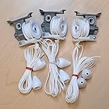 Cord Titler for Horizontal Blinds (Square HP White & Silver, Pack of 3)