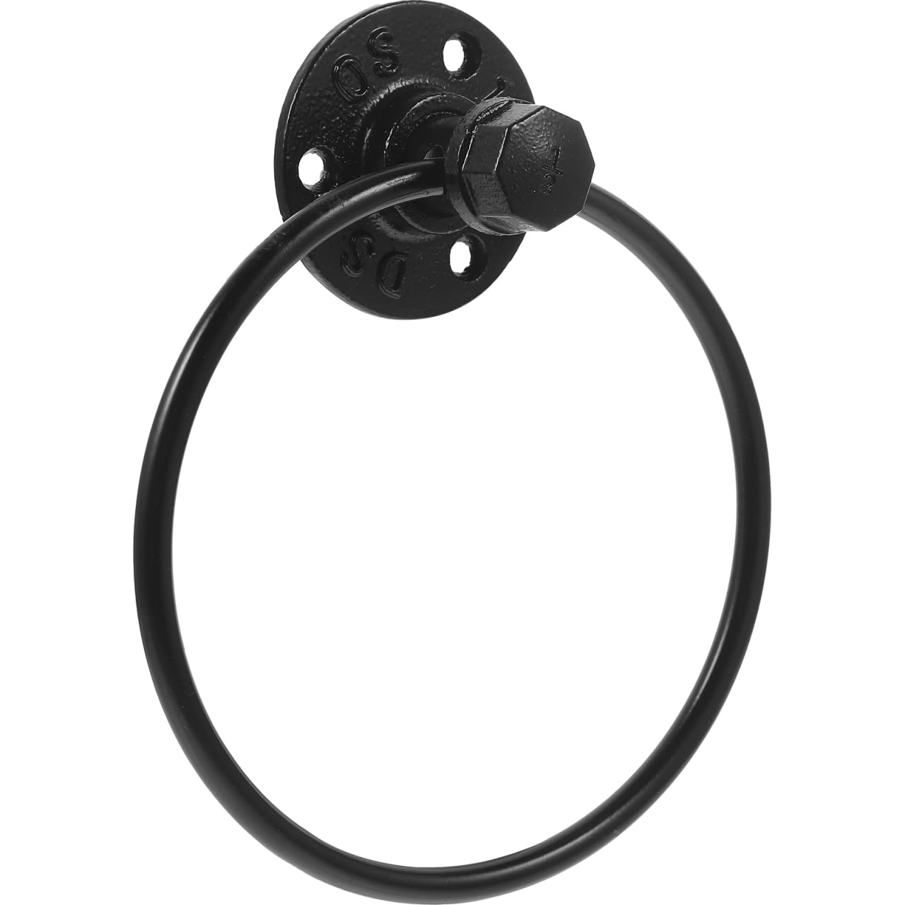 BESPORTBLE Wrought Iron Towel Ring Wall Mounted Hand Towel Holder Industrial Style Bathroom Hanger Space Saving Rack for Hand Towels Face Towels Rags Bathroom and Kitchen