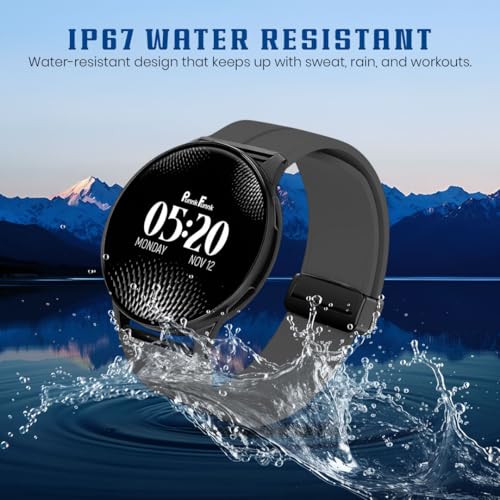 Image of PunnkFunnk Active 5 Smart Watch with 1.3 inch AMOLED HD Display | Bluetooth Calling, AI Voice Assistant, 100+ Sports Modes, Heart Rate & SPO₂ Tracking, IP68 Waterproof for Men & Women- (Dark Grey)