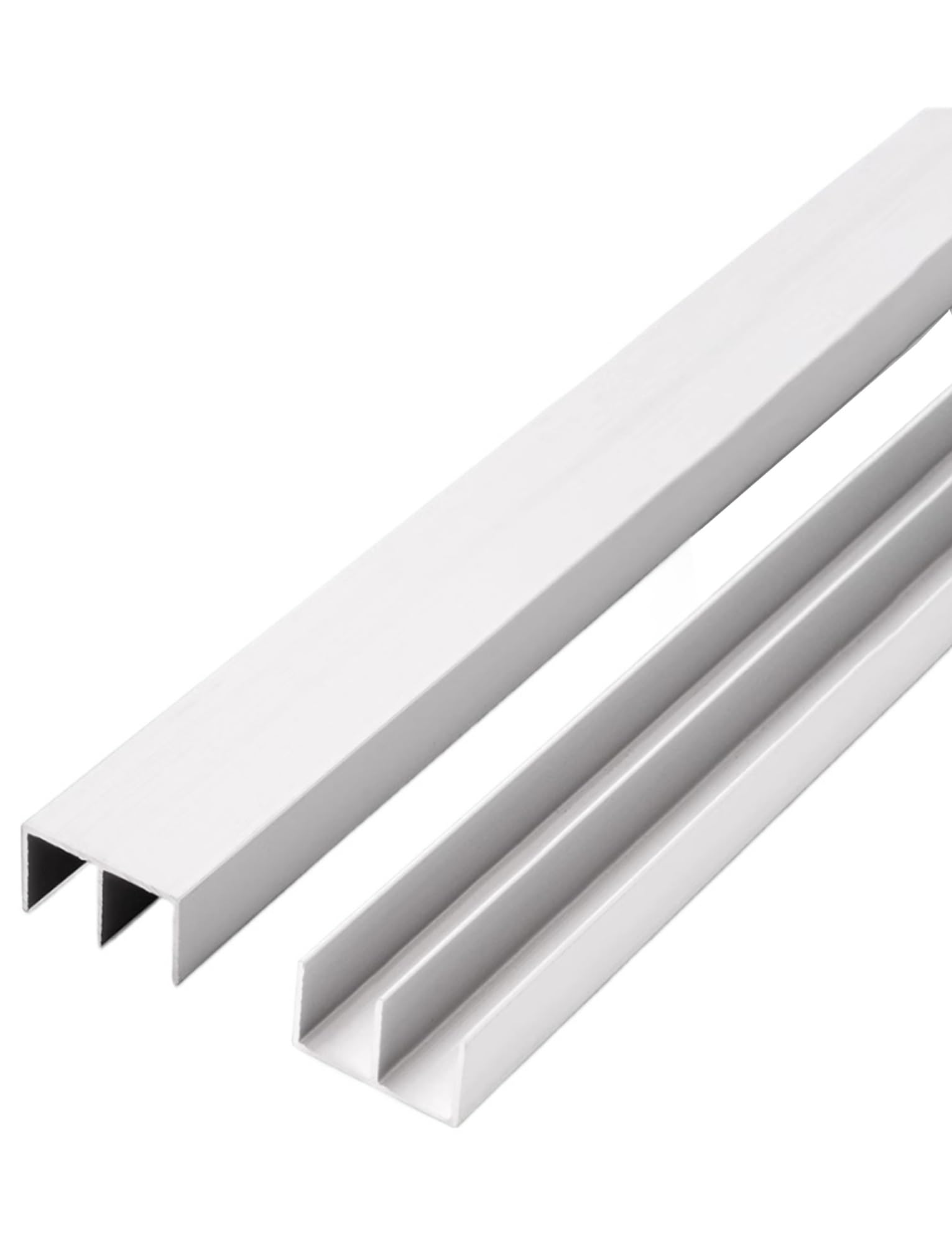 Rails coulissants à double voie en alliage d'aluminium for vitrines, bureaux, armoires, portes vitrées et autres espaces. Épaisseur: 10mm.(47in)