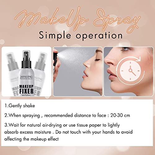 Makeup Setting Spray For Face - Waterproof Matte Setting Spray For Makeup, Long Lasting Makeup Setting Spray, Makeup Finishing Spray Eyeshadow Foundation Loose Powder (3Pcs) #TOP5
