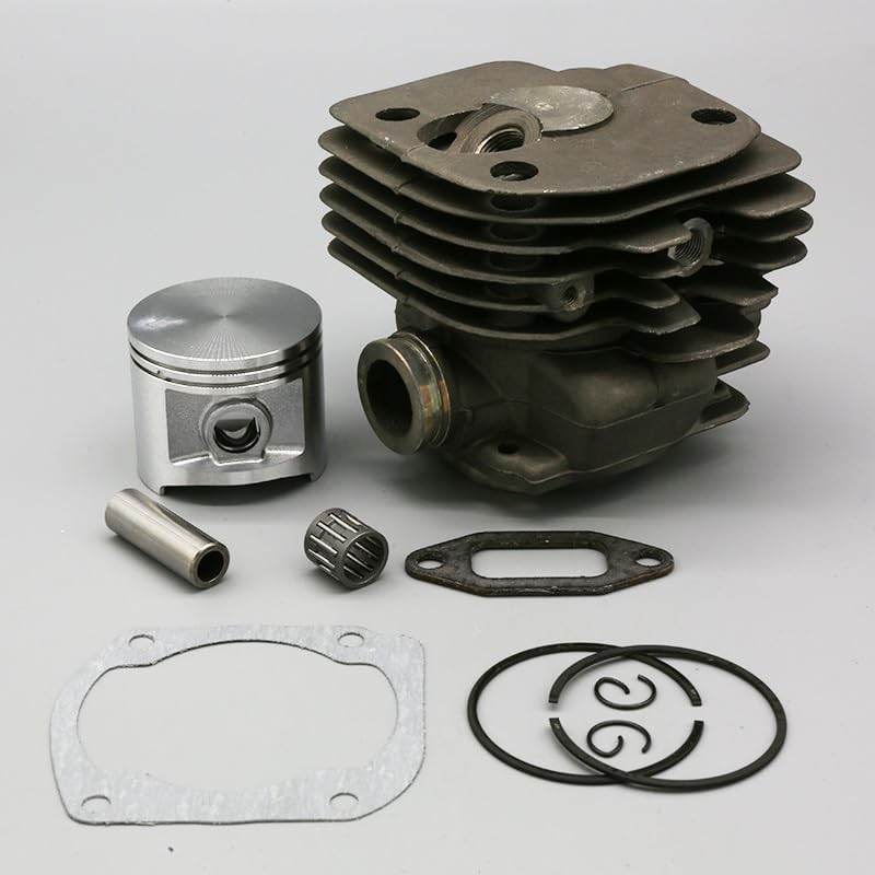 Accesorios de herramientas 5 0mm y Pistón de cilindro más grande de 52 mm ajuste para Husqvarna 371 372 372X 365 XTORQ Piezas de recambios de motosierra de gasolina de jardín 575255702(Hus 372 50mm)