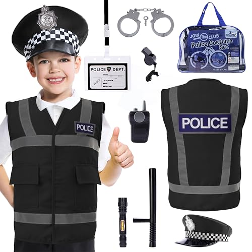 Kids Police Costume Kids Dress up Ages 3-7 (Black Vest without Trousers)