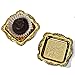 3 X 3 Gold Mini Plastic Square Plate (12/Pack) Width 3"