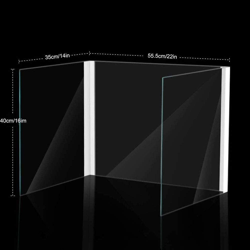 Pantalla protectora de plexiglás acrílico para mesas de comedor, salones de uñas y peluquerías, divisor antiestornudos, protector de seguridad transparente para salones de belleza y estaciones de