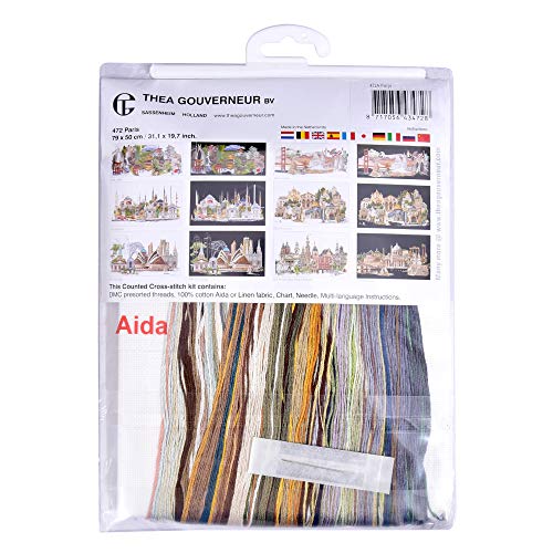 Thea Gouverneur - Counted Cross Stitch Kit - Paris - Aida - 18 Count - For Adults - 472A #TOP3