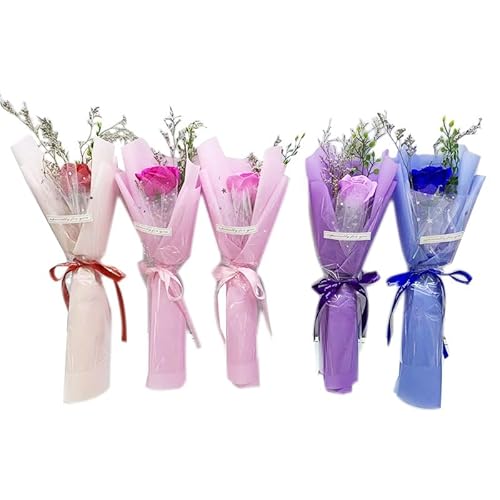 LYLAC Artificial Flower Bouquet - Rose & Baby Breath