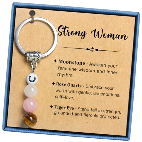 Odrano Personalized Crystal Keyring – Strong Woman Empowering Gift, Healing