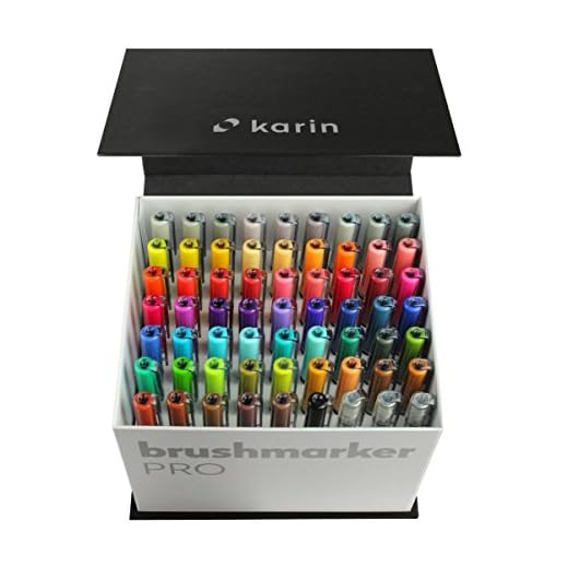 Karin HQ0003 Mega Caja Brush Marcador Pro brushpens a base de agua Adecuado para pintar, dibujar y mano Lettering Multicolor