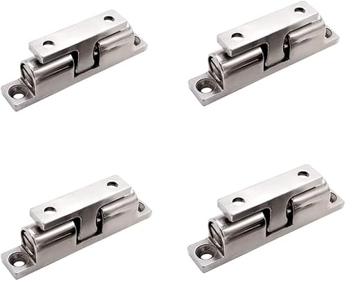 Rodillo de tensión de doble bola ajustable de latón chapado en cromo de 2.756 in, pestillo sólido para yates marinos y casas rodantes, pestillo de