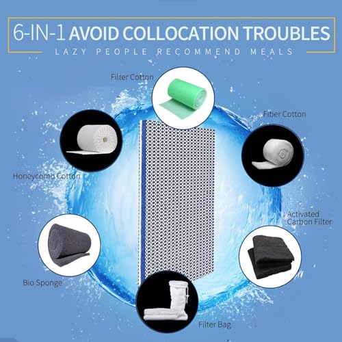 Image of Blutails Premium Large Size 8D Multi-Layer Premium Aquarium Filter Sponge Pad - 50 * 11 cm (Pack of 2) Nano Gel-Free Aquarium Sponge for All Aquarium Filters.