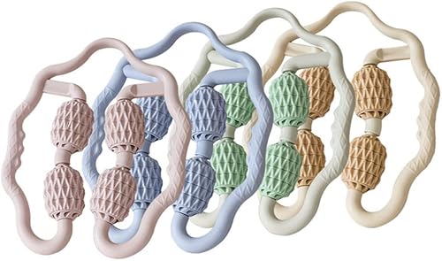 Miniatura 2 de TOMOO Masajeador de rodillo muscular de 4 ruedas  360 abrazaderas circulares para piernas, cuello, manos, brazos y relajación muscular  deportes de