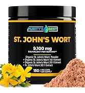 Purity’s Best St. John’S Wort Powder + 10x + 20x + 30x Extract 9,100mg Eq. Per Serving, Positive ...