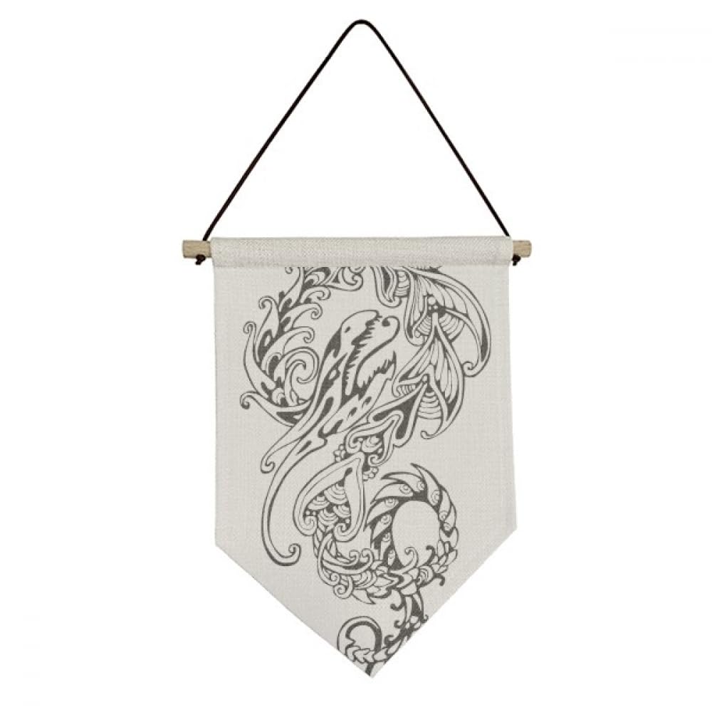 Drapeau chinois en toile dragon décoration murale asiatique