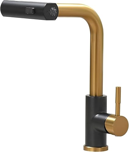 Miniatura 15 de Grifo de cocina sin contacto con sensor de movimiento, manos libres, grifo de fregadero de cocina de una sola manija con rociador extraíble Brusshed