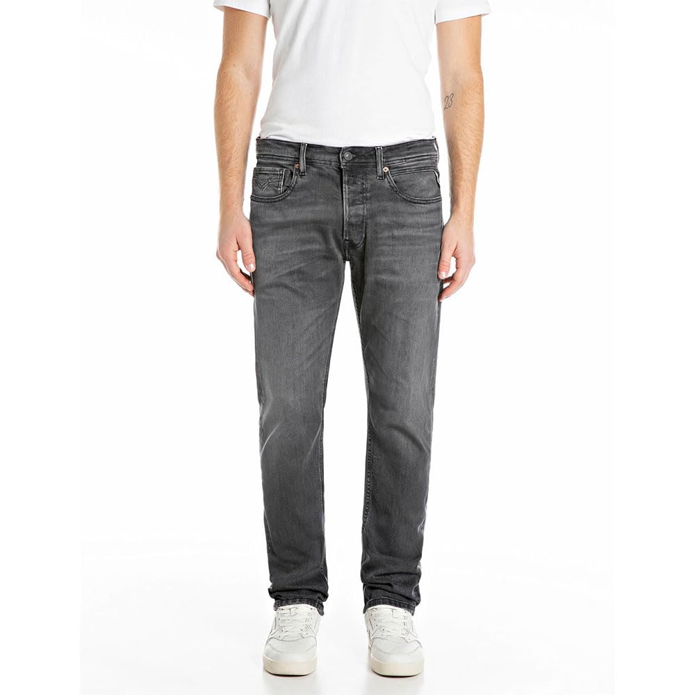 Replay Rocco Comfort Fit Men's Jeans, Dark Grey 097 (Grey), 34W/32L