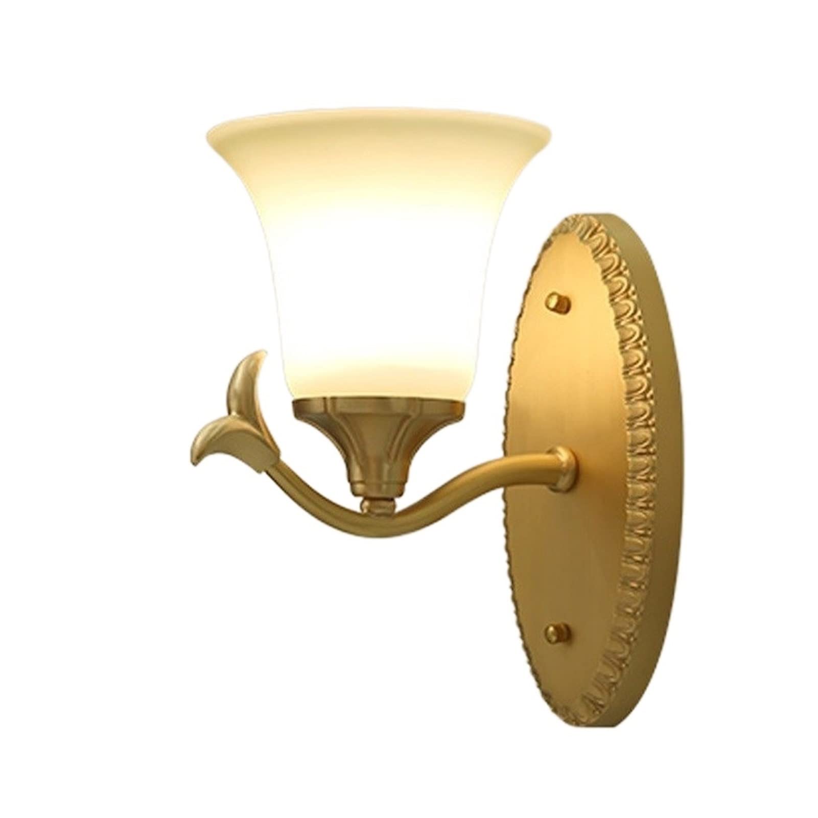 HPTHLY Wall Mounted Light Indoor Wall Sconce Indoor Lighting Lamp Fixtures Room Art Decor Wall Mounted Brass Glass Lantern For Bedside Living Room Villa Off(1Light)
