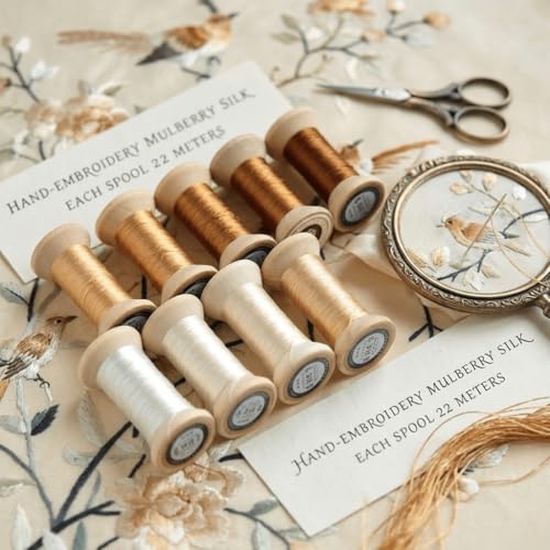 Image of Natural 100% Mulberry Handmade Embroidery Silk Thread Silk Floss (36)