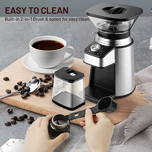 Secura Conical Burr Coffee Grinder, Stainless Steel Electric Coffee Bean Grinder, Adjustable Burr Mill With 17 Precise Grind Settings From Coarse To Fine For French Press, Drip Coffee, Espresso #TOP5