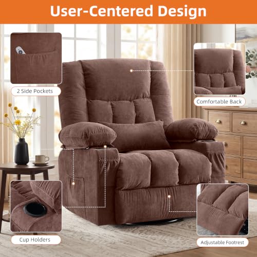 Image of MAHOMICO Rocker Recliner Chair with Massage and Heat