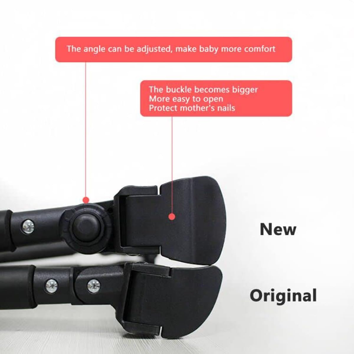 Adjustable Stroller Bumper Bar Handlebar Compatible with YOYO2 YOYO3 Stroller (PU Leather)