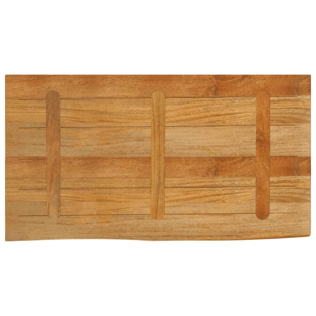 vidaXL Piano Tavolo Bordi Vivi 110x60x2,5cm in Legno Massello di Mango