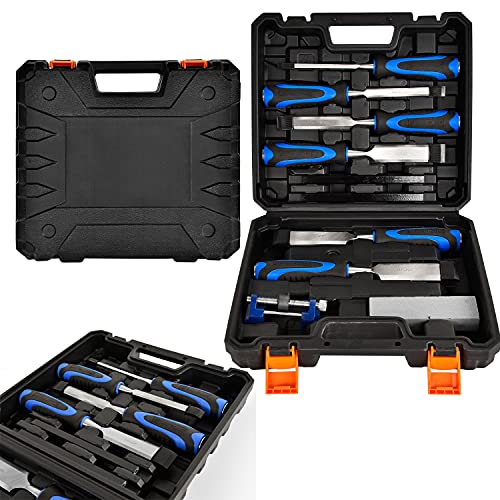 10 Pieces Wood Carving Chisel Set with Honing Guide, Sharpening Stone, Carpenter Pencil & Storage Case, Wood Chisel Set for Beginners & Professions, DIY Carving Sculpture Wax Carving 7 10 Pieces Wood Carving Chisel Set with Honing Guide, Sharpening Stone, Carpenter Pencil & Storage Case, Wood Chisel Set for Beginners & Professions, DIY Carving Sculpture Wax Carving - Image 7