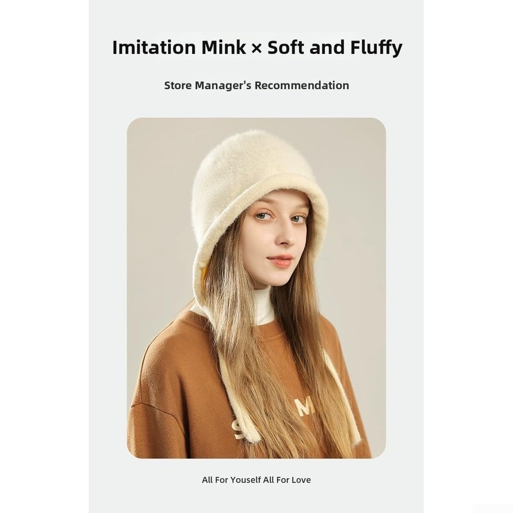 para gorro de para punto para mujer Algodón para suave Ajustable Invierno