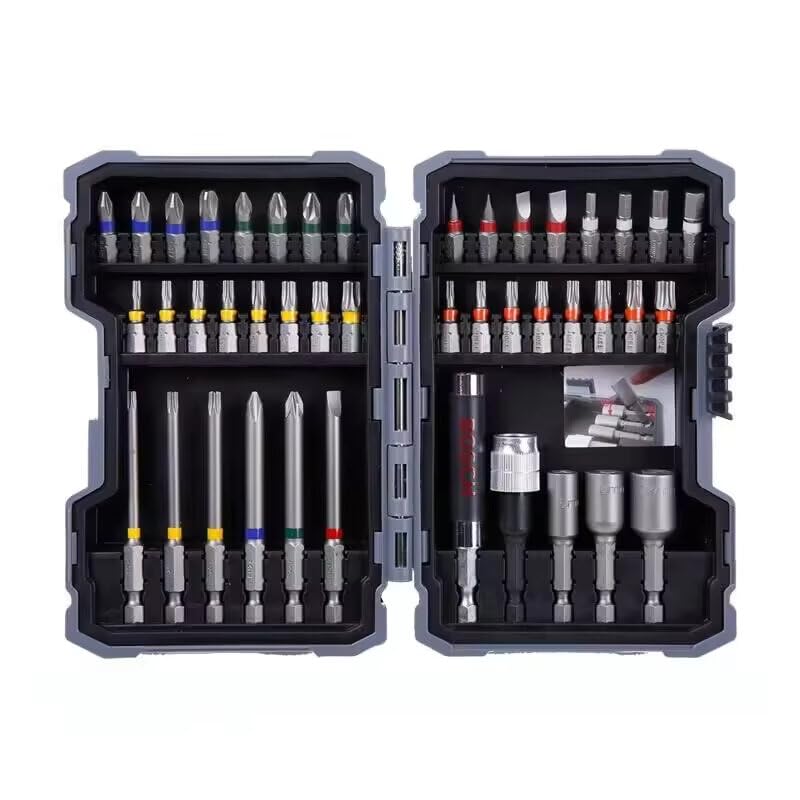 VIDOO Zestaw Bitów do Wkrętarki 43 Elementy PH PZ Hex Torx Stal DIY