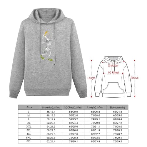 Bird Skeleton Unisex Casual Hoodies Long Sleeve Lightweight Pullover Tops Loose Sweatshirt with Pocket2