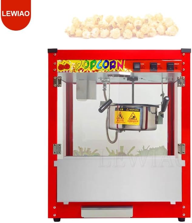 Popcorn Machine Commercial Stall Electric Heating Automatic Popping Machine Street Spherical Popcorn Flower Machine Corn (JY-900A)