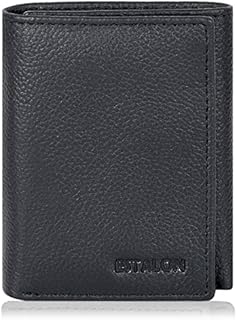 ESTALON Minimalist & Slim RFID Wallet for Men | Credit Card Holder for Men & Airtag Wallet - 100% Genuine Leather (Black), billeteras de hombres, carteras para hombres, gifts for men, small mens wallet slim, slim wallet, gifts for husband