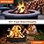 OUSHENG 36 Inch Round Fire Pit Ring Insert for Outside Wood Burning, 39 Inch Outer Large Solid Steel Firepit Liner for Above or In-Ground Outdoor DIY Camping Garden Patio Backyard