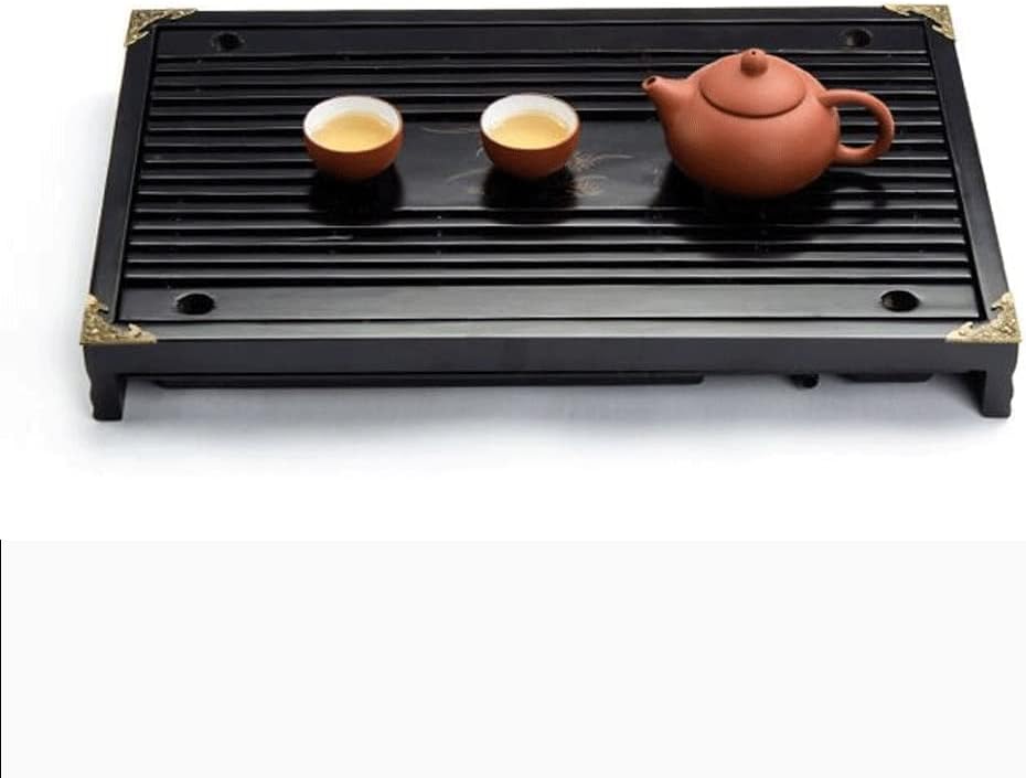 Tea Tray Home Tea Table Tea Set Tray Drainage Water Storage Kung Fu Tea Set Home Simple Tea Tray Tea (Color : D, Size : 43 * 28 * 6CM) (D 43 * 28 * 6CM) (Argento 43 * 28 * 6CM)