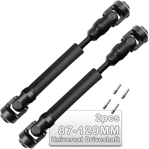 2 piezas de 3.425-4.724 in de eje de transmisión universal RC actualizaciones para 110 Axial SCX10 SCX10-II Redcat D90 Gen7 Pro RC4WD GEN8 RC