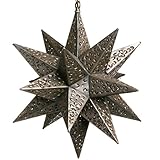 Hometown Evolution, Inc. 16 Inch Moravian Hanging Tin Star Light - Flower Cut