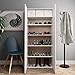Festnight Armoire à Chaussures Armoire d'entrée Meuble à Chaussures Blanc 80 x 35,5 x 180 cm Aggloméré