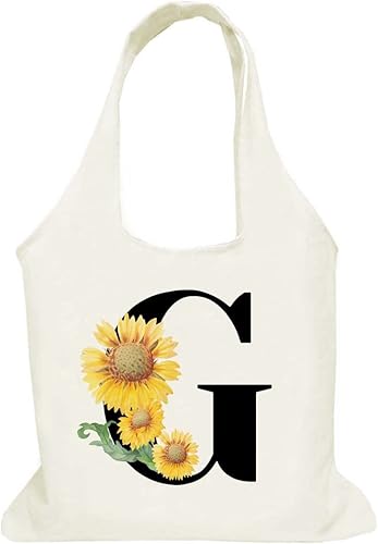 Miniatura 2 de Regalos iniciales para mujer, bolsa de hombro, bolsa de girasol, bolsa de mano, bolsa hobo, bolsa reutilizable, bolsa floral