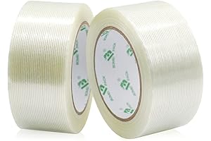 Bomei Pack 2-Roll Industrial Filament Strapping Tape (2 Inch x 35 Yards...