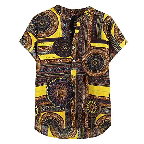 Allbestop Chemise Manche Courte Homme Slim Chemisette Homme Manche Courte Blanche Chemisette Homme Manche Courte Chemise Homme Noir Et Blanche Chemise Homme Rouge Foncé Tshirt Homme Manche L(3XL) Cover