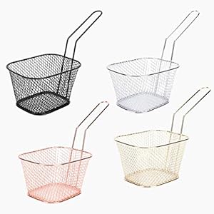 Frieten mand, food grade roestvrij staal verbrandingsbeveiliging 4 stks/set kookgereedschap, flexibel duurzaam filternet lichtgewicht voor restaurant thuis