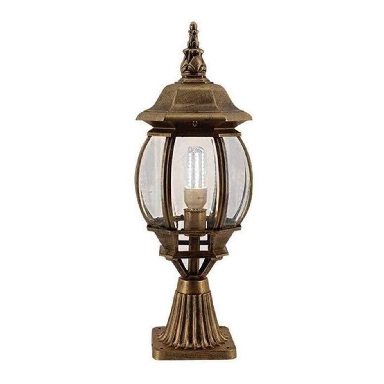AZHKJKZH Post Cap Lights Aluminium Outdoor Post Lights European Vintage Courtyard Light Waterproof E27 Column Lamp Villa Garden Pillar Outdoor Garden(Bronze)