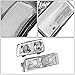 DNA MOTORING Pair Headlight Assembly Compatible with 2003-2006 Chevy Silverado 1500 2500 3500 1500 HD 2500 HD Avalanche 1500 2500, w/o Factory Cladding, Chrome/Clear, HL-OH-CS03-4P-CH-CL1