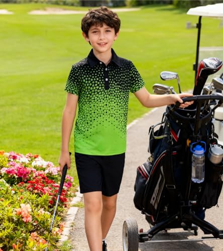 Image of uideazone Boys Polo Shirts Dry Fit Performance Golf Short Sleeve Casual School Uniform Size 5-14