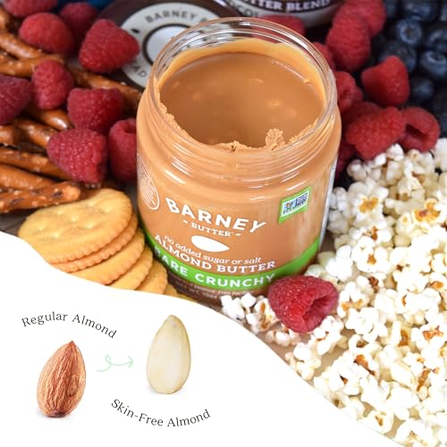 image for Barney Butter Almond Butter, Bare Crunchy, 10 Ounce Jar, No Added Suga