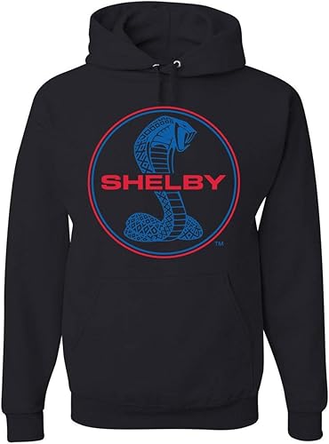 Tee Hunt Shelby Cobra Ford Mustang Sudadera con capucha American Muscle Ford Racing, Negro -