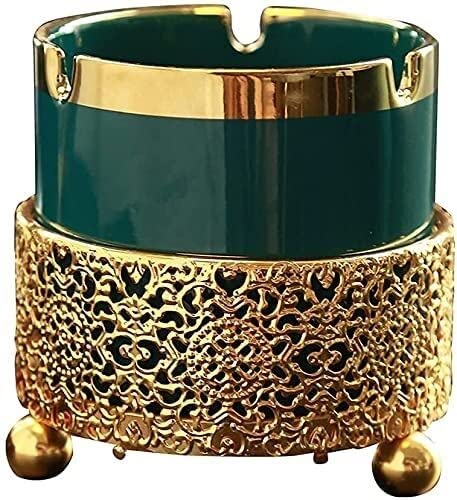 YCLZNB Ceramic Outdoor Ashtray Smokeless Ashtray, Ashtray with Lid, Durable Garden Ashtray, Bathroom Cigarette Outdoor Terrace Porch Storage Box (Color : A)